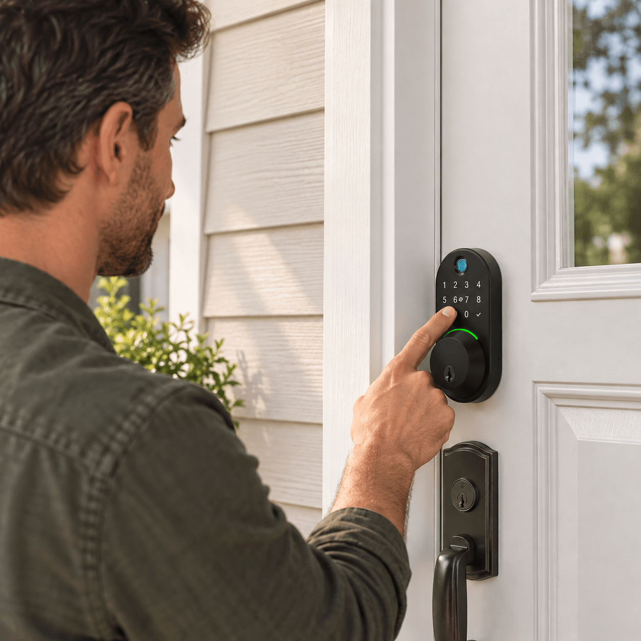 DoorLock Pro smart deadbolt touch keypad close-up