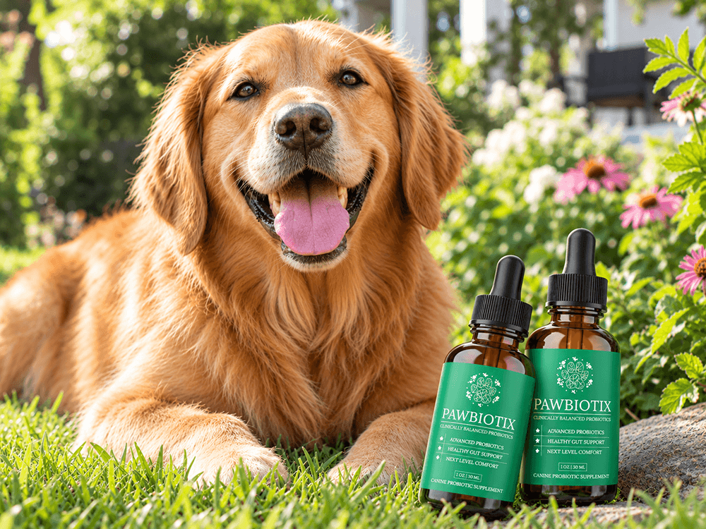 Pawbiotix dog probiotic supplement bottle